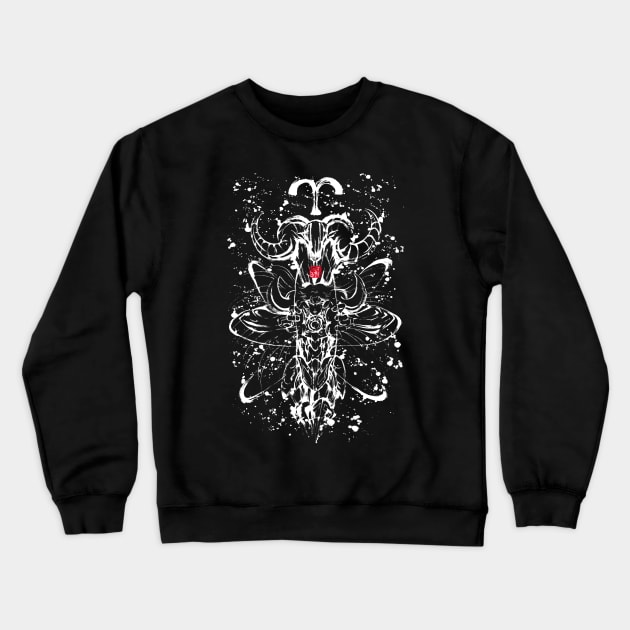 ARIES WHITE Crewneck Sweatshirt by victorinafuko@gmail.com